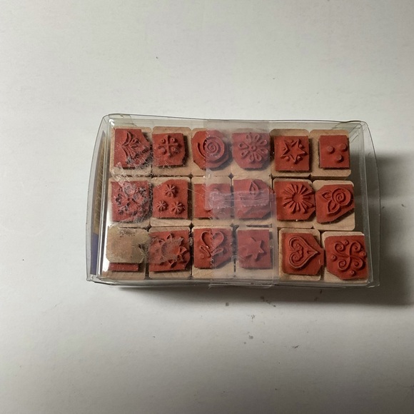 Hero Arts TINY BACKGROUNDS Wood Mounted Rubber Stamps 18 pc - Picture 3 of 6